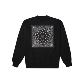 Sudadera con estampado de chevrones y paisley, tallas asiáticas «Negro»
