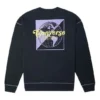 Sudadera de cuello redondo con estampado Renew, tallas asiáticas, «Negro»