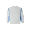 Sudadera de cuello redondo con parches de denim, tallas asiáticas «Azul»