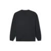 Sudadera de cuello redondo de felpa cepillada con estrella bordada y diseño en zigzag Tallas asiáticas «Negro»