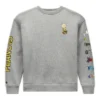 Sudadera de felpa Converse x Peanuts Tallas asiáticas «Vintage Grey Heather»