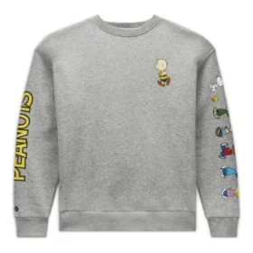Sudadera de felpa Converse x Peanuts Tallas asiáticas «Vintage Grey Heather»