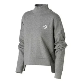 Sudadera de punto con cuello alto Tallas asiáticas «Gris»
