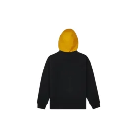 Sudadera deportiva con capucha y letras de logotipo para hombre, color negro