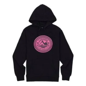 Sudadera negra de punto con logotipo grande en el pecho