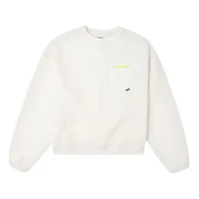 Sudadera Sherpa Crew, tallas asiáticas, «Egret»