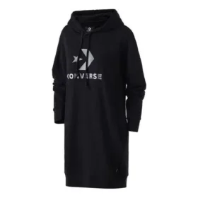 Vestido de felpa francesa con chevrones y estrellas, tallas asiáticas «Negro»