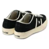 Zapatillas bajas unisex de ante con estrellas y rayas, color negro