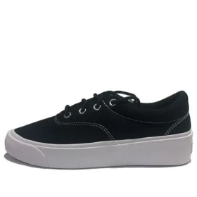 Zapatillas casuales de lona retro de caña baja SkidGrip, elegantes, en negro y blanco