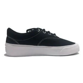 Zapatillas casuales de lona retro de caña baja SkidGrip, elegantes, en negro y blanco