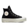 Zapatillas Chuck Taylor All Star de caña alta con plataforma, ante y tachuelas «Negro»