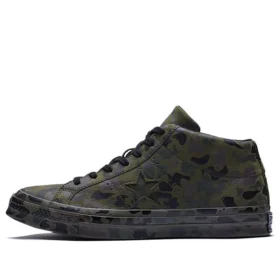 Zapatillas de skate unisex One Star Retro Mid Tops, verde camuflaje