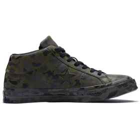 Zapatillas de skate unisex One Star Retro Mid Tops, verde camuflaje