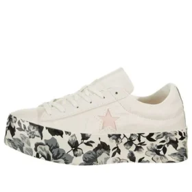 Zapatillas One Star Platform Ox de lona Blanco/Negro/Rosa